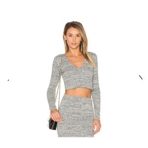 Alice and Olivia Air cropped long sleeve